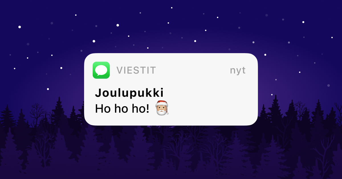 tekstiviesti joulupukilta